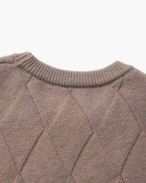 Diamond Knit Crewneck Sweater