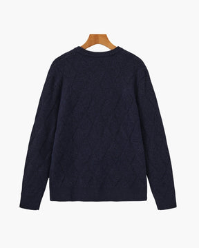 Diamond Knit Crewneck Sweater